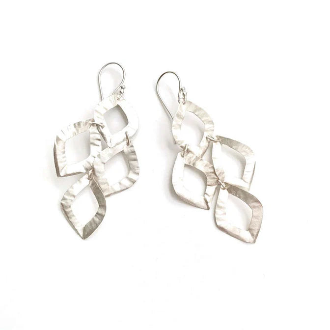 Erin Gray - Cabo Iris Earring in Silver Foil