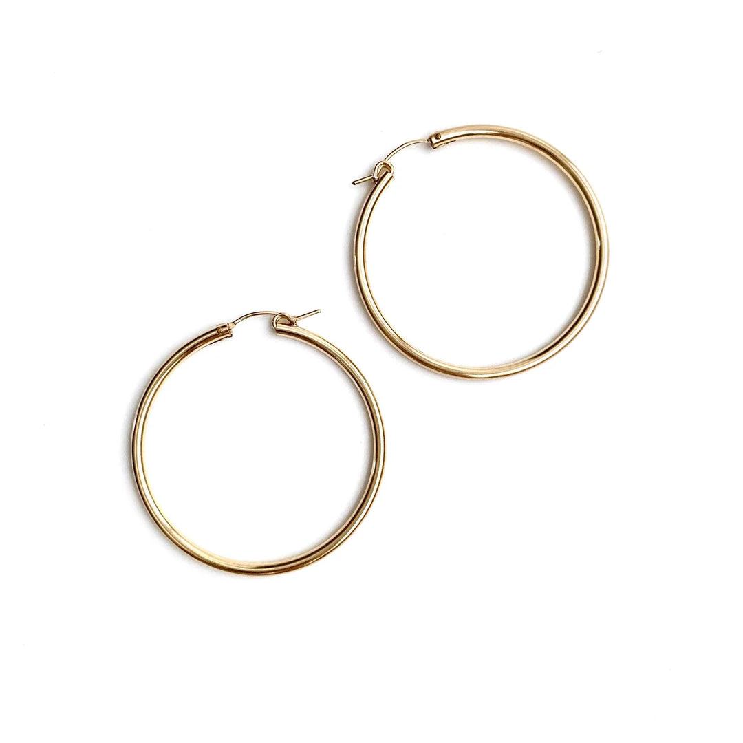 Erin Gray Carmel Gold Filled 27mm Hoop Earring