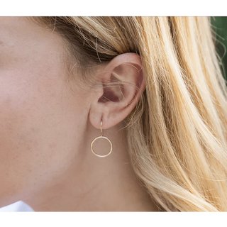 Erin Gray - Circle of Love gold hoop earring