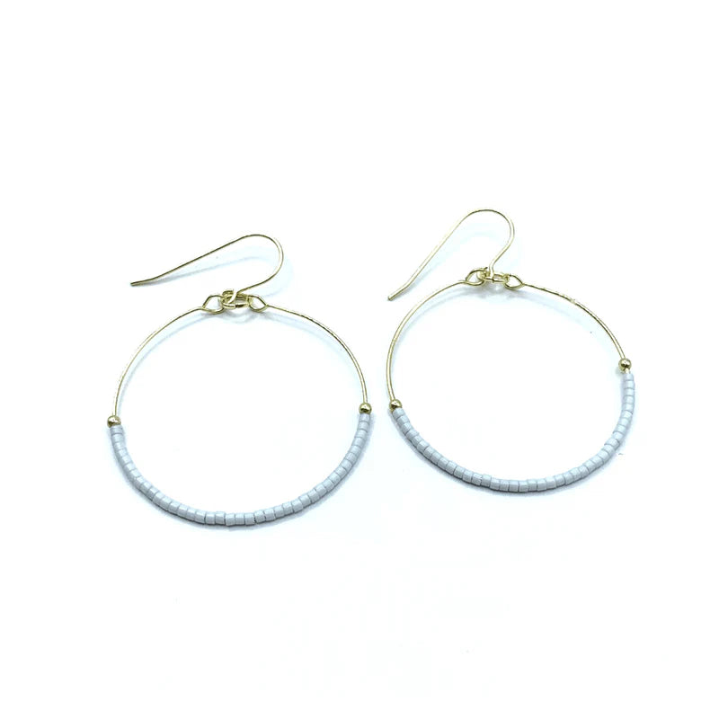 Erin Gray - Hollywood Hoop in White Gray