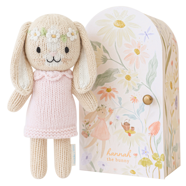 Cuddle+Kind Tiny Hannah the bunny (blush), gives 10 meals