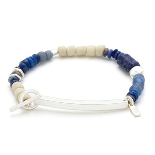 Scout Hidden Message Bracelet - Brave AF/Lapis/Silver