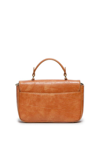 Wilma Faux Croc Mini Flap Top Handle Crossbody