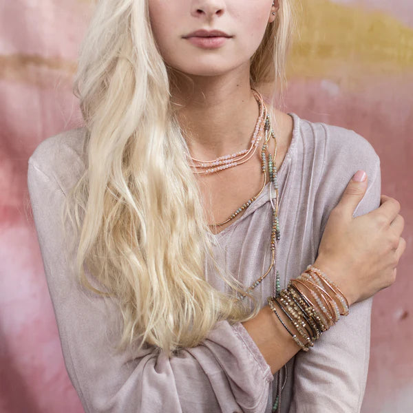 Stone Scout Wrap Necklace/Bracelet : Silver Lining/Gold