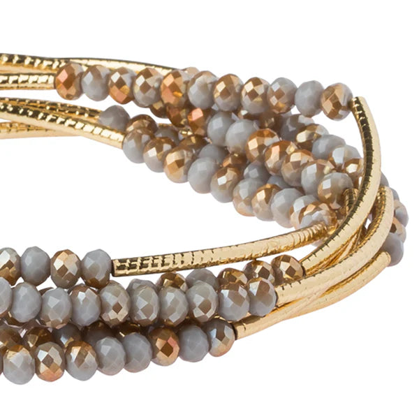 Stone Scout Wrap Necklace/Bracelet : Silver Lining/Gold
