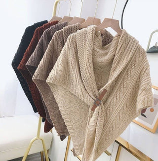 Handcrafted Buckle Triangular Shawl