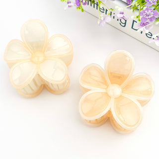 Two-color Plumeria Claw Clip, Seaside Holiday Hair Clip