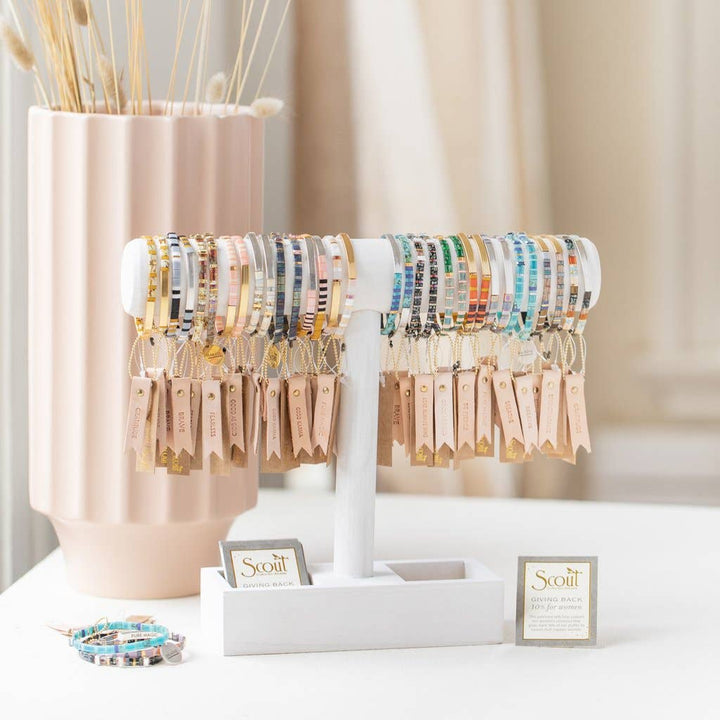 Good Karma Miyuki Bracelet | Sparkle &amp; Shine - Topaz/Gold