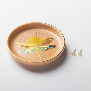 Scout Jewelry Dish & Stud Earring Set - Dragonfly/Terracotta