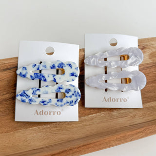 Marina Coastal | Scalloped Barrette Hair Clip (Set of 2)
