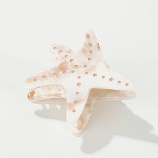 Calacatta Starfish | Medium Painted Starfish Claw Clip