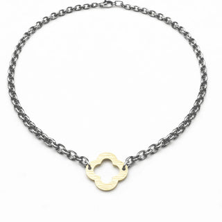 Erin Gray Gold Clover Allure Short Necklace in Mixed Metal