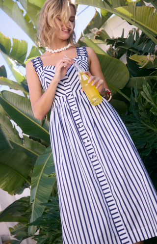 Harbor Stripe Midi Dress