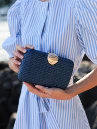 Shiraleah Coquille Minaudiere - Navy