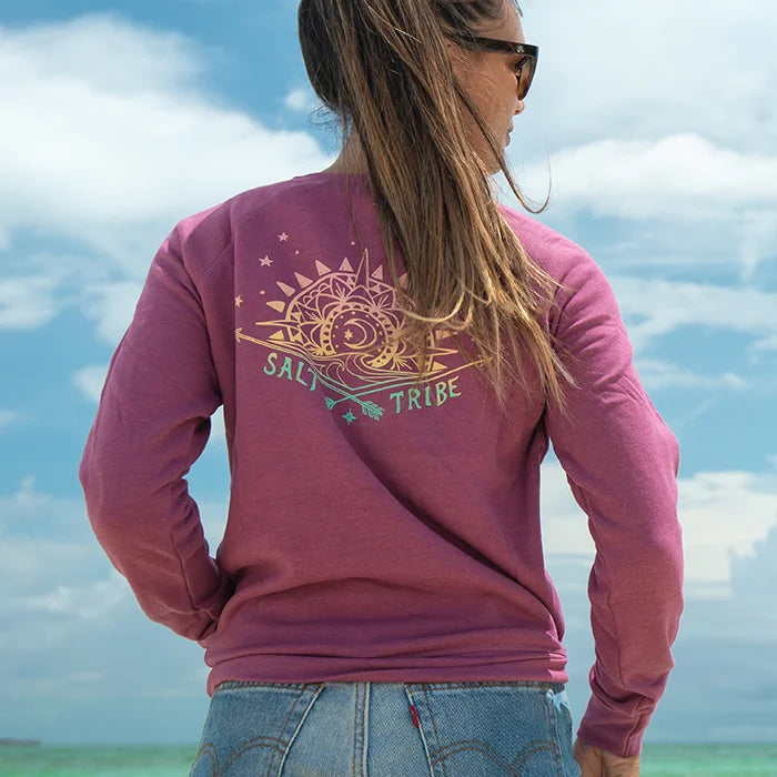 Salt Life - Mystic Tribe Crew Sweatshirt - Berry SLJ5002