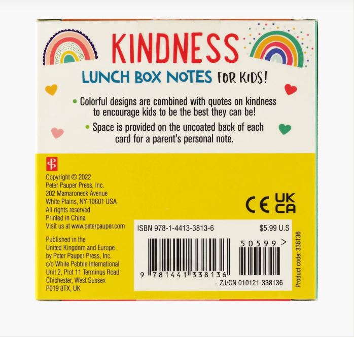 Kindness Lunch Box Notes for Kids - Set of 60