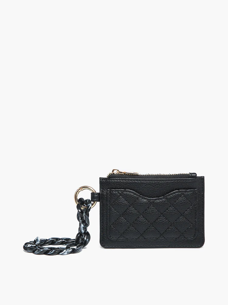 Rhodes Quilted Bangle Wallet - Black
