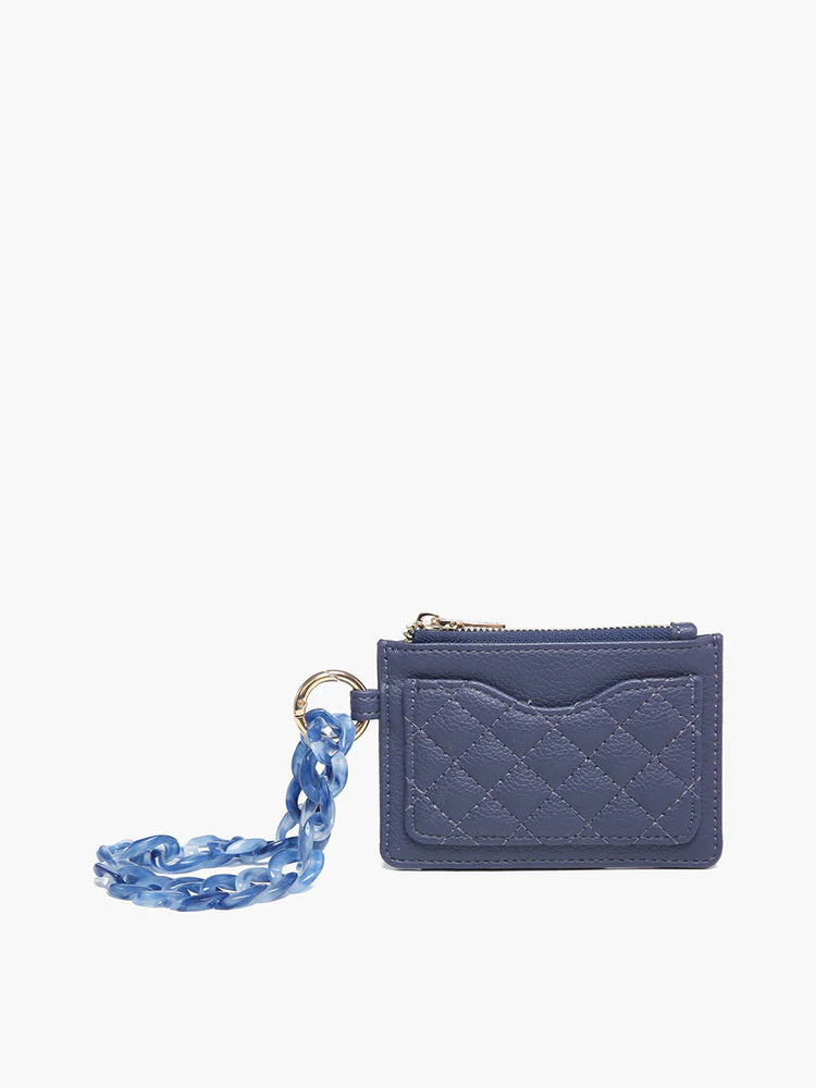 Rhodes Quilted Bangle Wallet - Navy