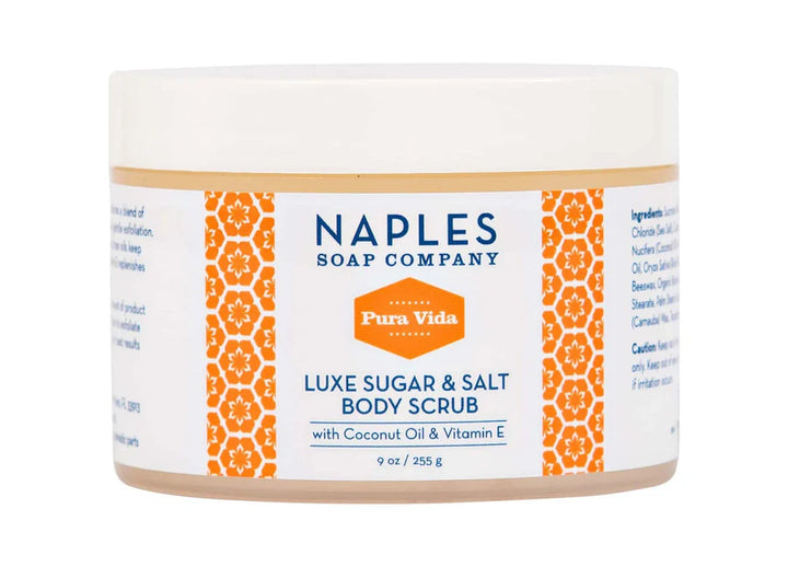 Naples Soap Co Pura Vida Luxe Sugar &amp; Salt Body Scrub 9 oz