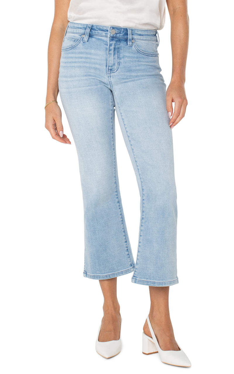 Liverpool Hannah Cropped Flare with Slit Hem - Clarksdale