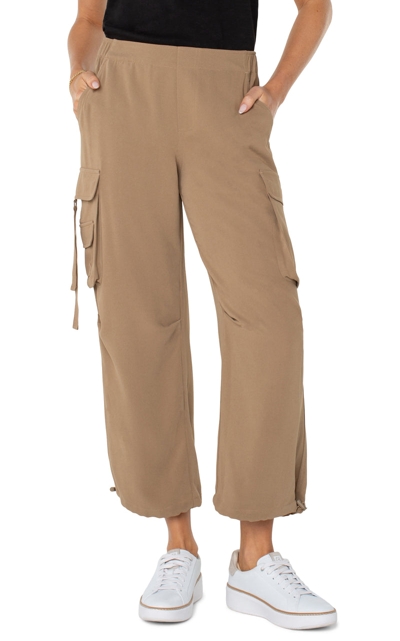 Liverpool Pull-on Parachute Cargo Pants - Palo Santo