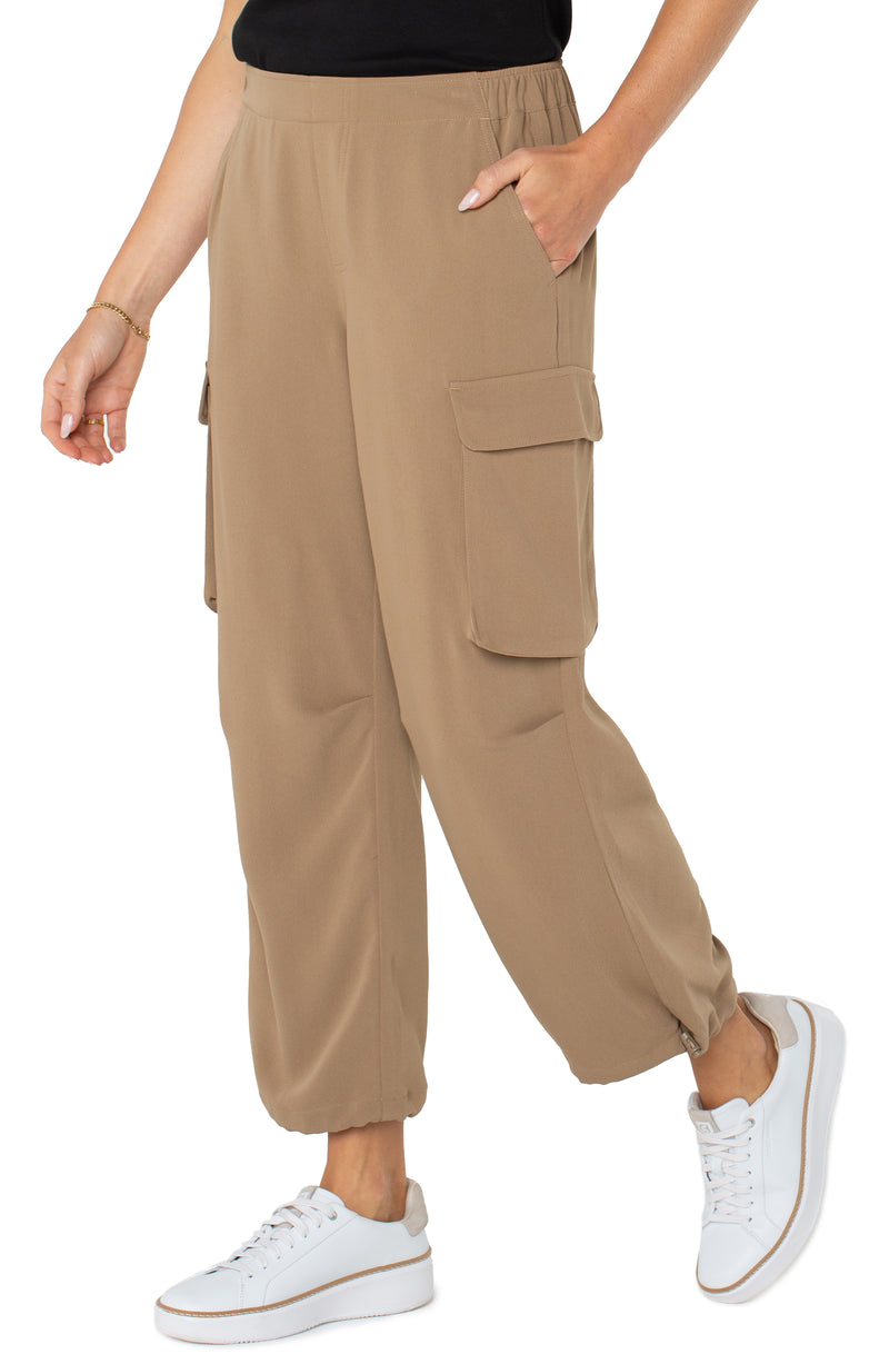 Liverpool Pull-on Parachute Cargo Pants - Palo Santo