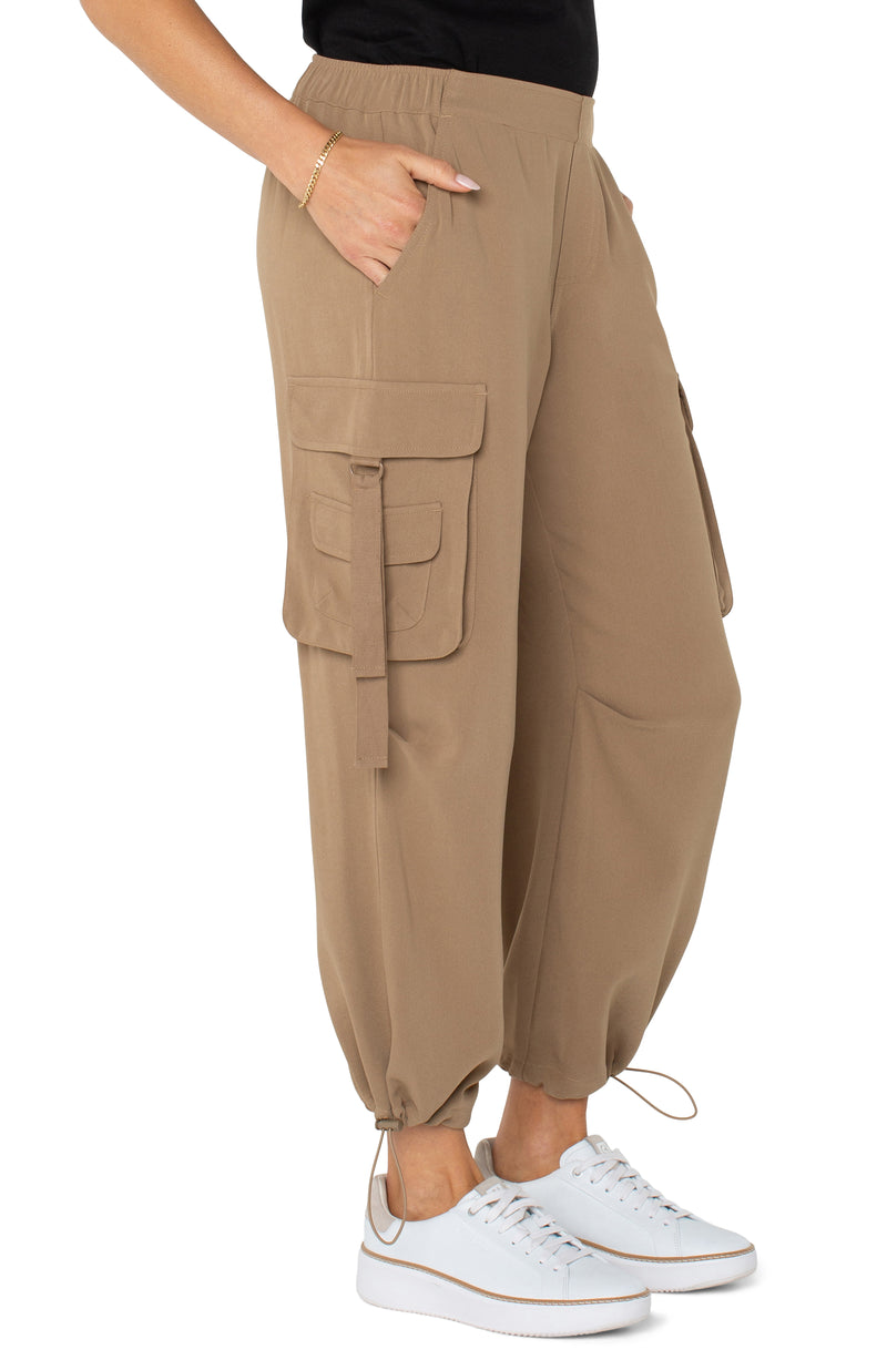 Liverpool Pull-on Parachute Cargo Pants - Palo Santo