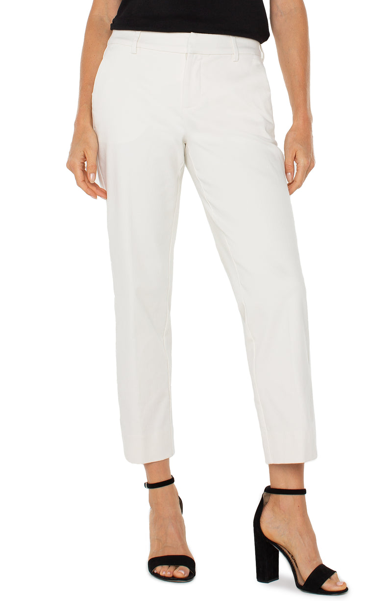 Liverpool Kelsey Trouser With Side Slit - Whipped Cream