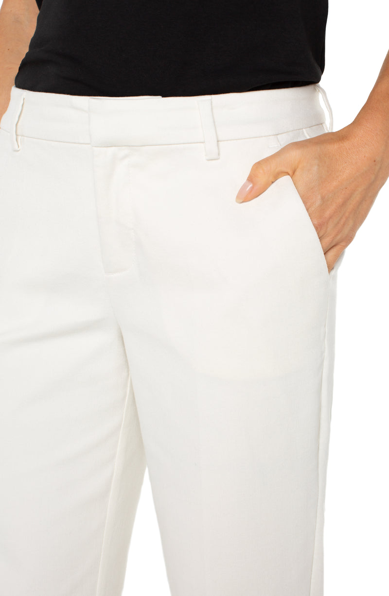 Liverpool Kelsey Trouser With Side Slit - Whipped Cream