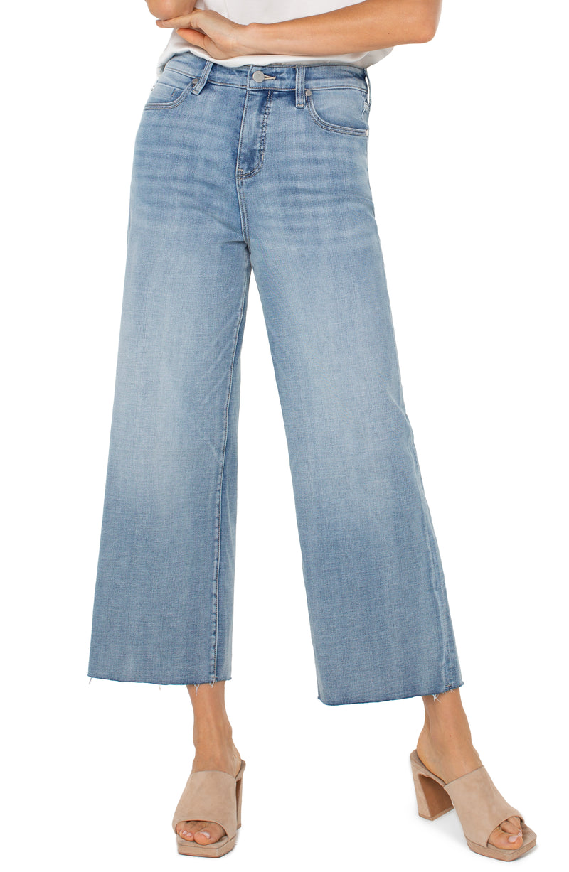 Liverpool Stride High Rise Crop with Wide Cut Hem - Weir Canyon