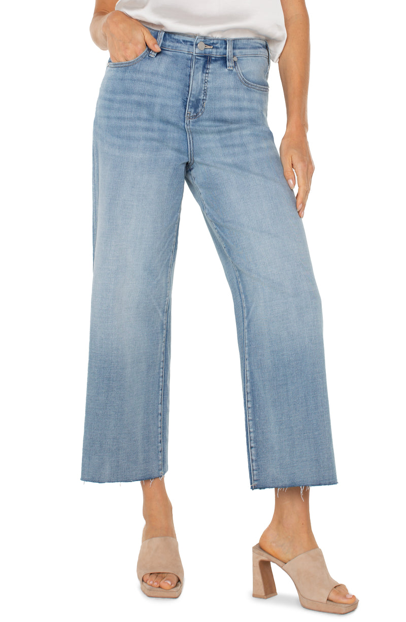 Liverpool Stride High Rise Crop with Wide Cut Hem - Weir Canyon