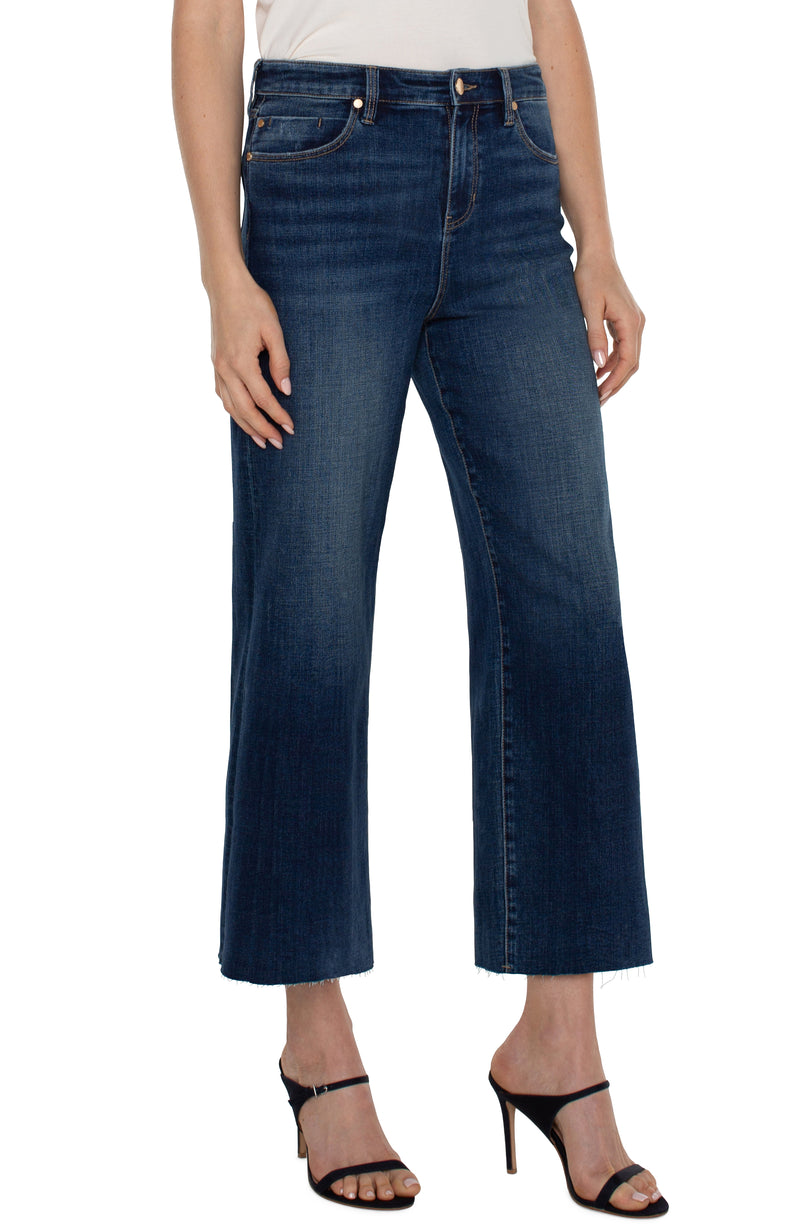 Liverpool Stride High Rise Crop with Wide Cut Hem - Bowers