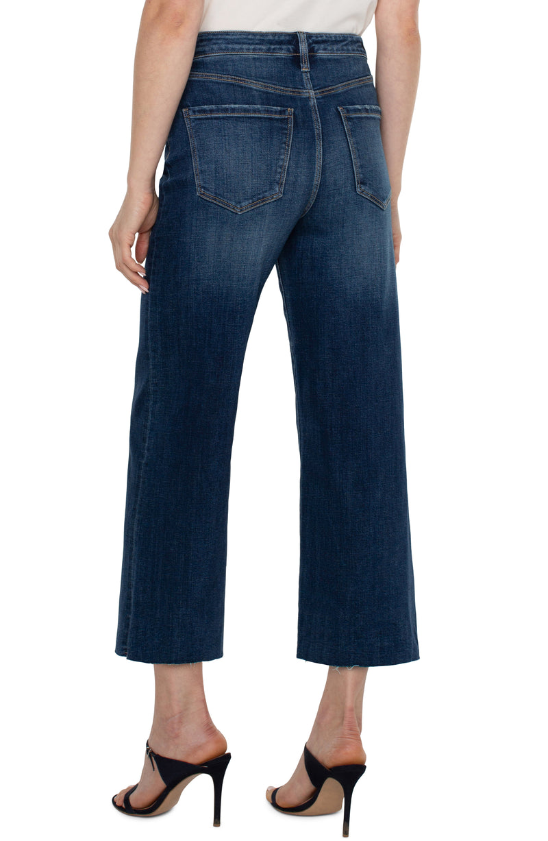 Liverpool Stride High Rise Crop with Wide Cut Hem - Bowers