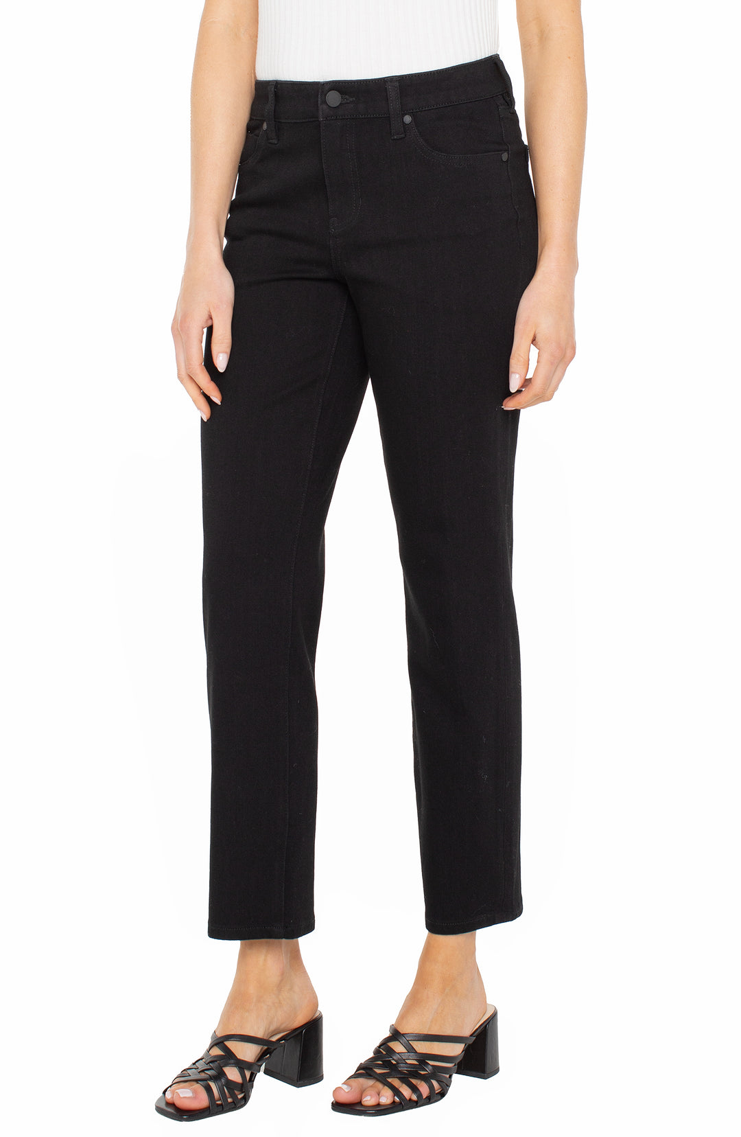 Liverpool Liv Non-Skinny Skinny 28" - Black Rinse
