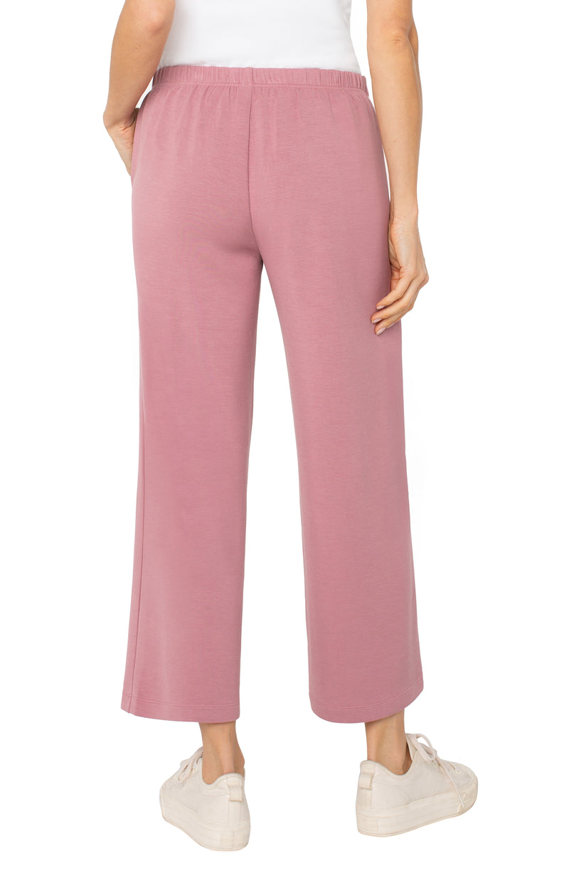 Liverpool Pull-on Wide Leg Crop - Dried Lavender