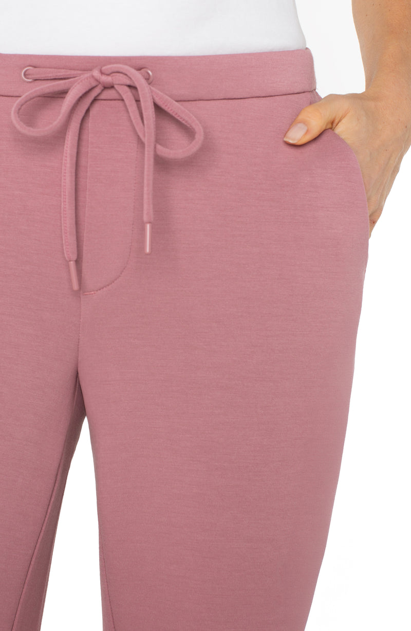 Liverpool Pull-on Wide Leg Crop - Dried Lavender