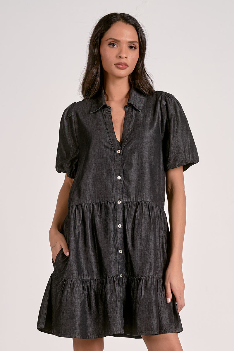Dress Shirt with Short Sleeves - Dark Grey