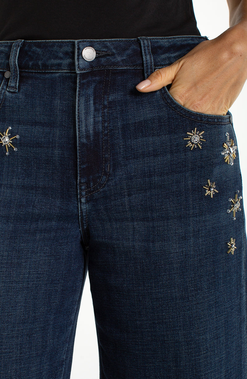 Liverpool Luxe Stride Wide Leg - Crystal Snowflake