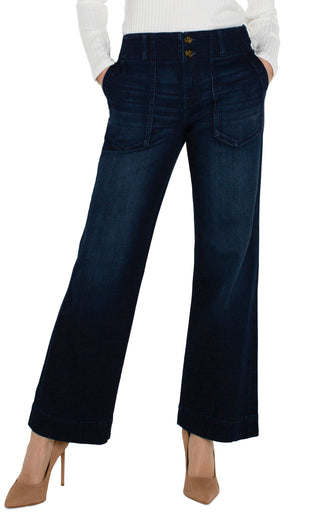 Liverpool Patch Pocket Wide Leg 31" - Summit Lake