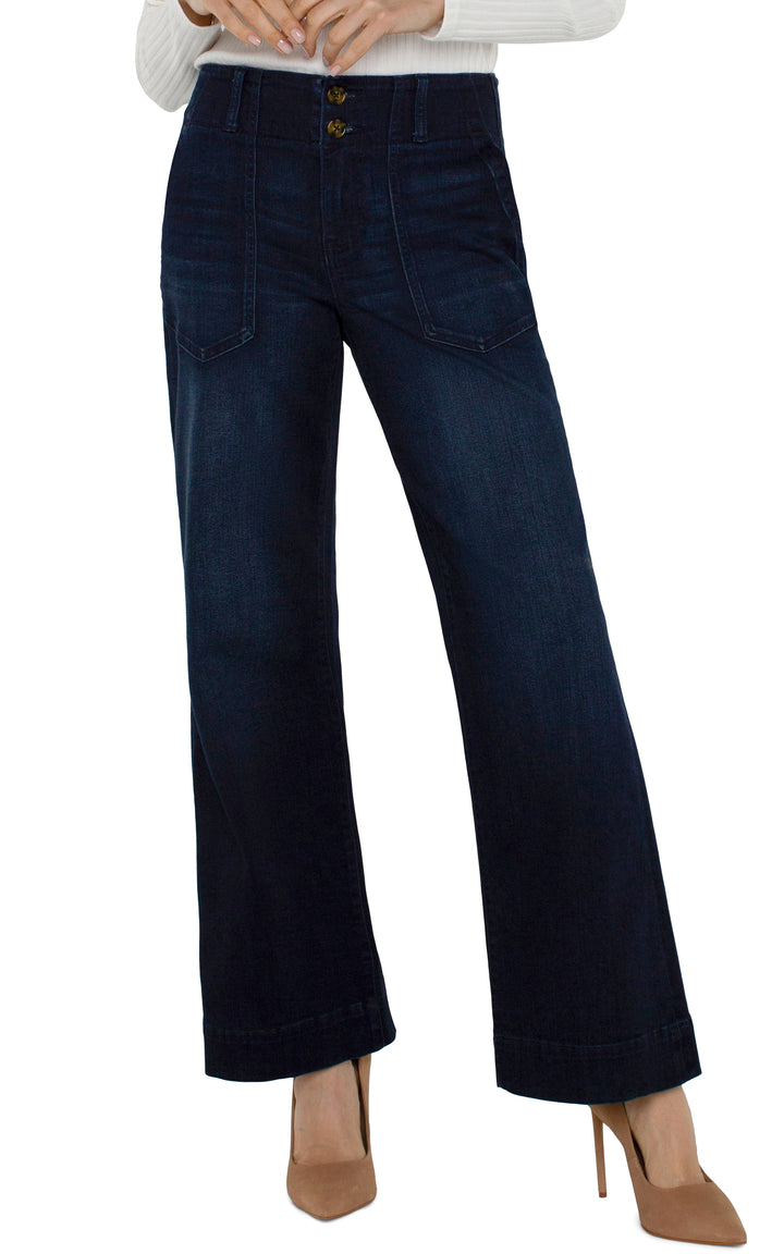 Liverpool Patch Pocket Wide Leg 31" - Summit Lake