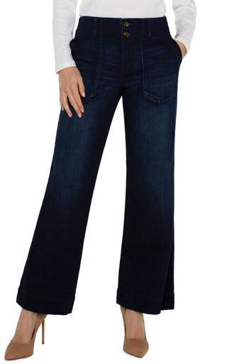 Liverpool Patch Pocket Wide Leg 31" - Summit Lake