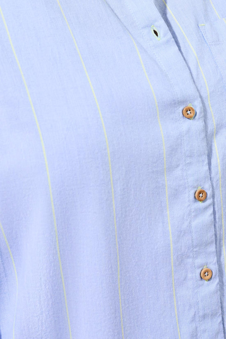 Tribal Long Sleeve Button Front Shirt Chambray