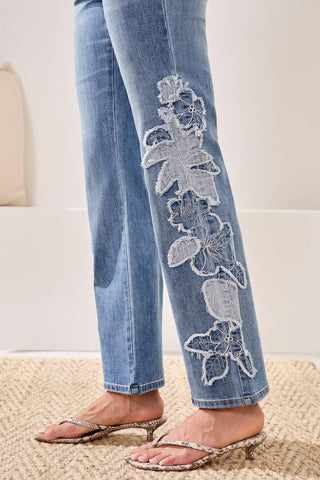 Tribal Sophia Curvy Flare w/ Denim Applique