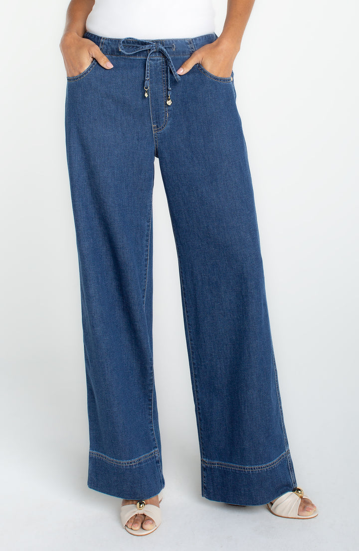 Liverpool Tie Waist Wide Leg - Wilder