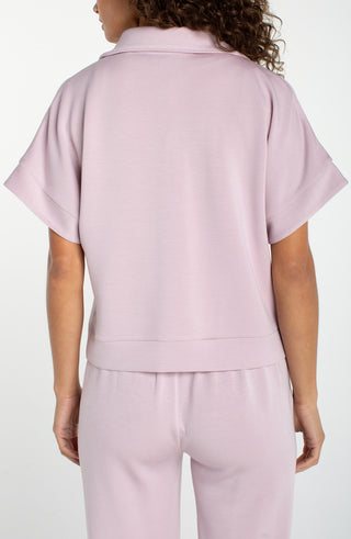 Liverpool Half Zip Popover Top Cloud 9 - Lilac