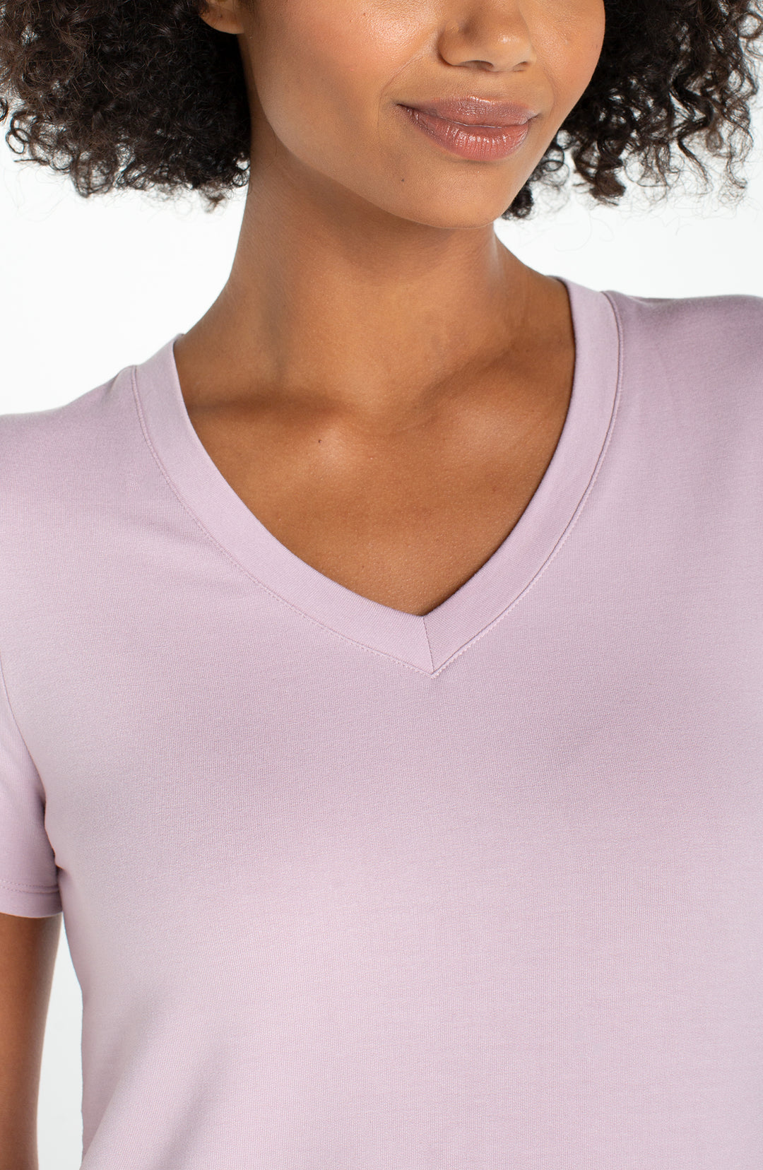 Liverpool Short Sleeve Crew Neck Classic Knit Tee - Lilac