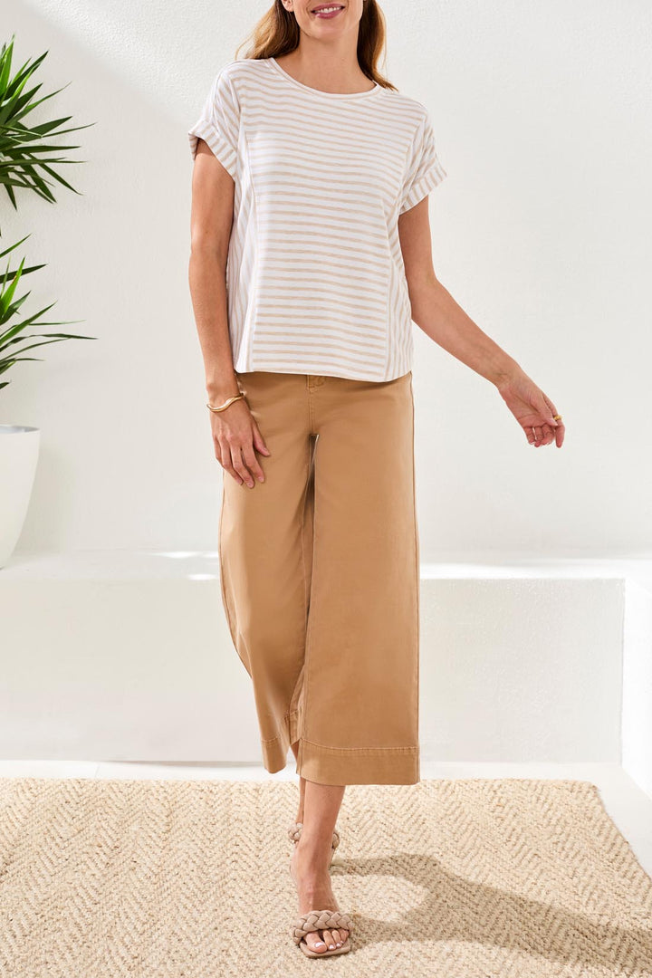 Tribal Cuffed Sleeve French Terry Top Beach