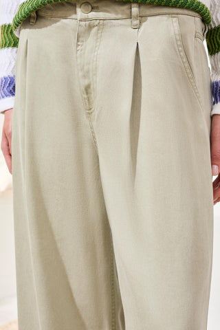 Tribal Flowy Brooke Pleated Wide-Leg Tencel Trousers Cactusclay
