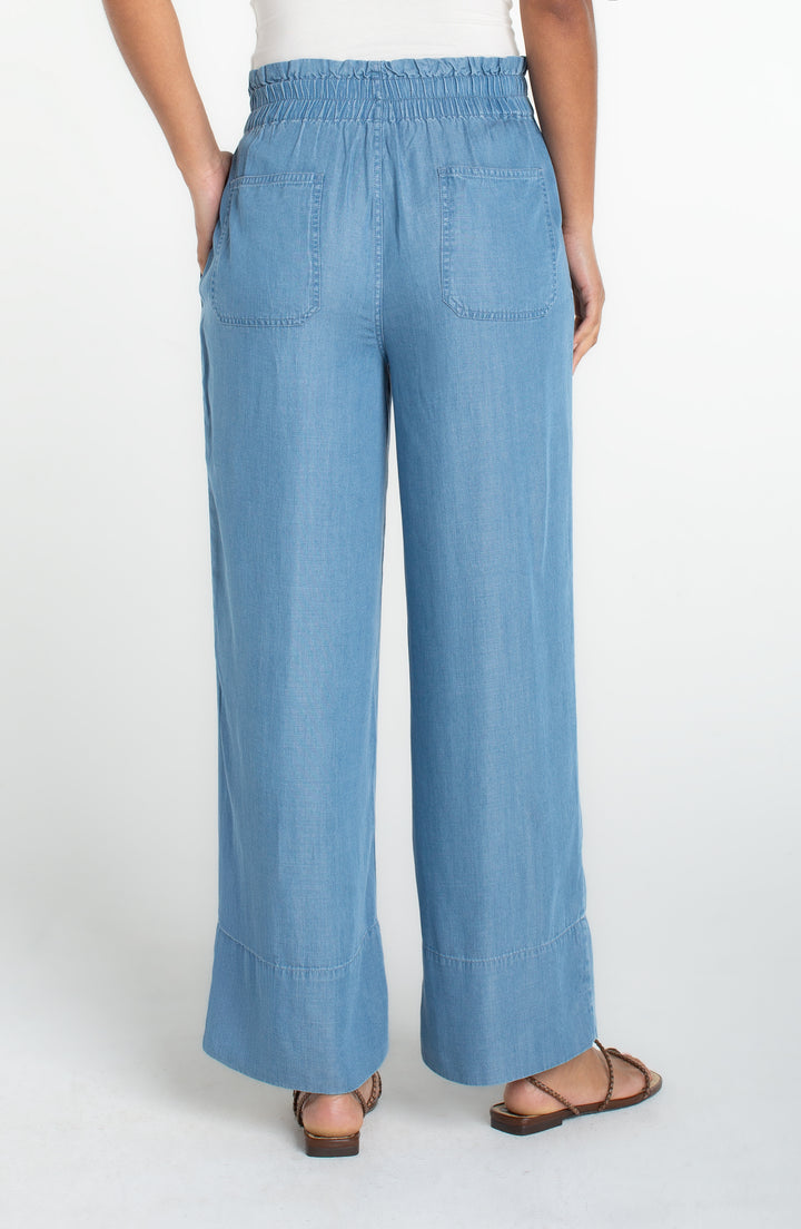 Liverpool Cinch Waist High Rise Pull On Pant 28" - Sunlit Blue
