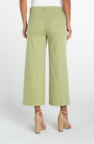 Liverpool Stride Wide Leg Cargo Crop - Lotus